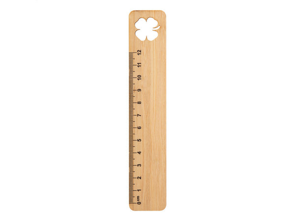 Rooler Bamboo Ruler, Clover with custom printing