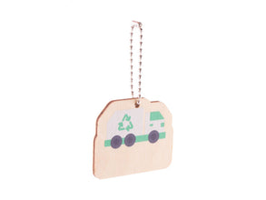 EcoRing Keyring, Garbage Truck with custom printing