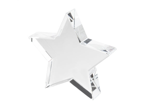 Crystar Star Trophy with custom printing