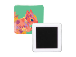 MagBadge Square Pin Button Fridge Magnet with custom printing