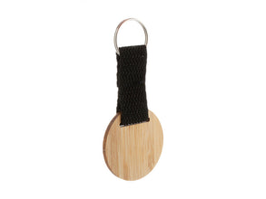 Stropp Bamboo Keyring, Round with custom printing