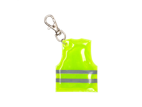 Pit Lane Mini Reflective Vest Keyring with custom printing