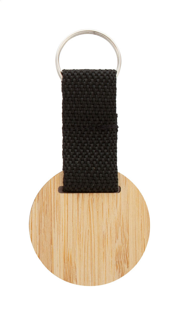 Stropp Bamboo Keyring, Round with custom printing - image 2