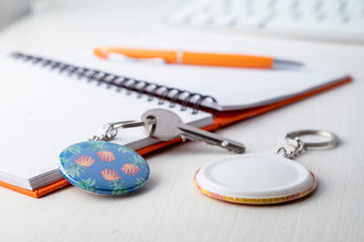 KeyBadge Mini Pin Button Keyring with custom printing - image 5