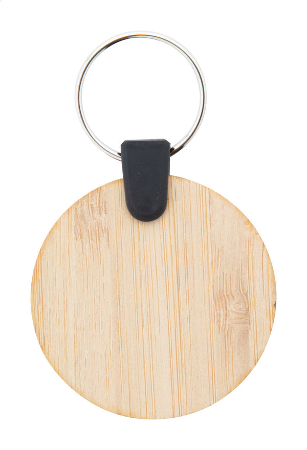 Bambry Bamboo Keyring, Round with custom printing - image 2