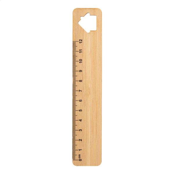 Rooler Bamboo Ruler, Clover with custom printing - image 2