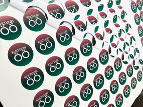 Small round vinyl stickers